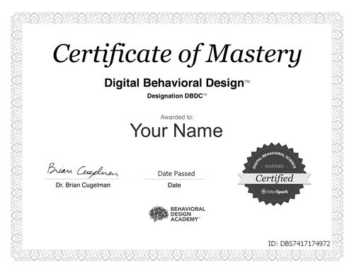 certification Behavioral Design Certification - DBCC