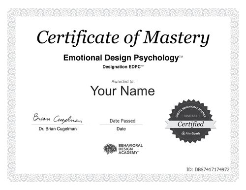 Behavioral Design Certification - EDPC